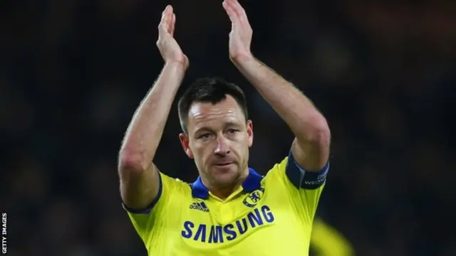 John Terry applauds at full-time