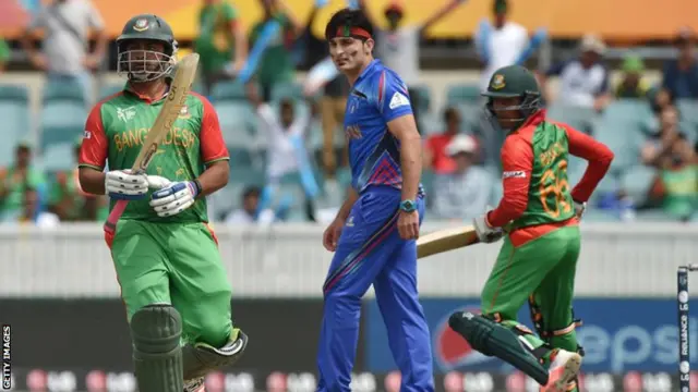 Afghanistan's Hamid Hassan and Bangladesh's openers