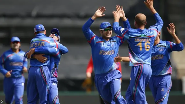 Afghanistan celebrate a wicket