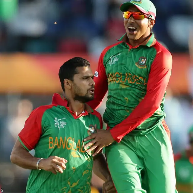 Mashrafe Mortaza takes Bangladesh's first wicket