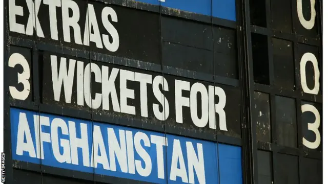 The scoreboard shows Afghanistan 3-3