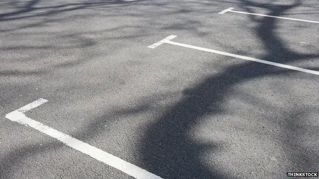 An empty car park