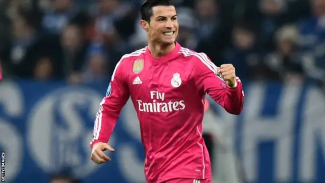 Cristiano Ronaldo celebrates