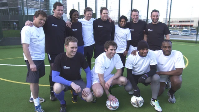 BBC Breakfast and BBC Sport 5 aside teams