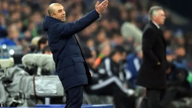 Roberto Di Matteo reacts from the touchline