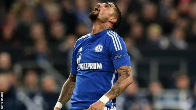 Kevin-Prince Boateng looks to the sky