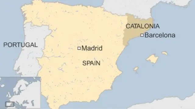 Map of Catalonia