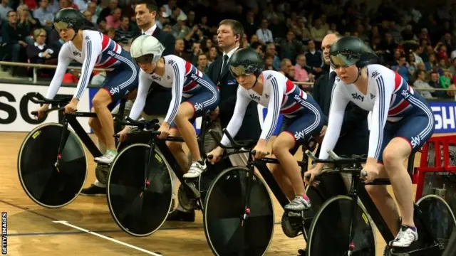 The GB women's pursuit team