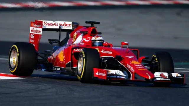 Kimi Raikkonen in the Ferrari