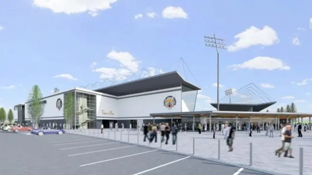 Artists impression of stadium