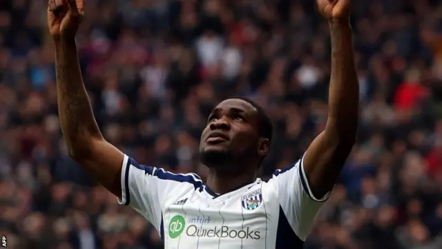 West Brom striker Brown Ideye