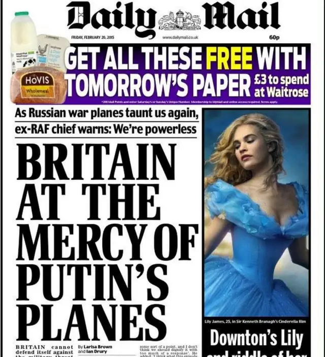 Daily Mail front page