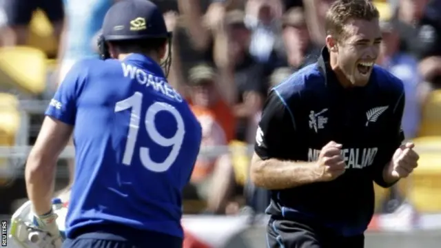 Tim Southee celebrates