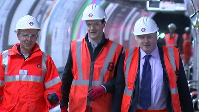 Boris Johnson and George Osborne on the tube