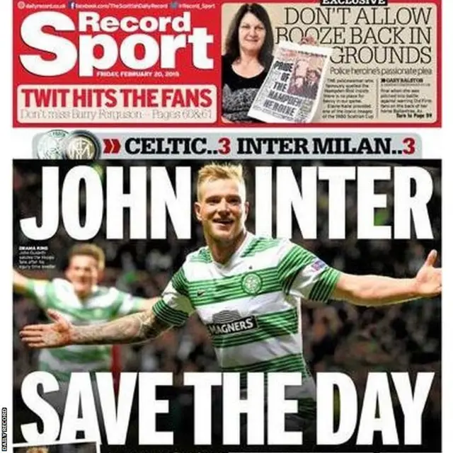 Daily Record back page