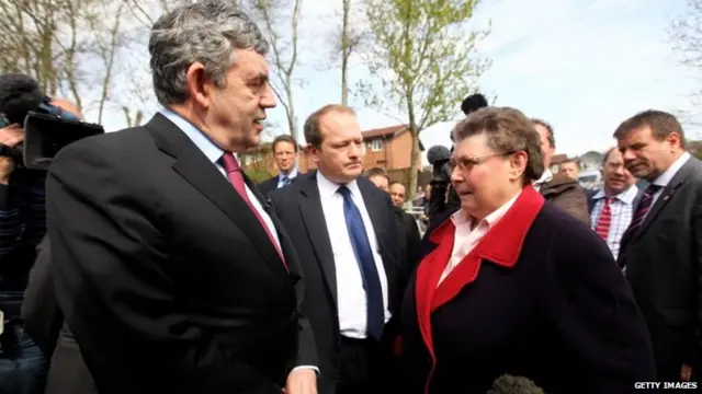 Gordon Brown and Gillian Duffy