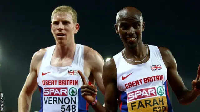 Andy Vernon and Mo Farah