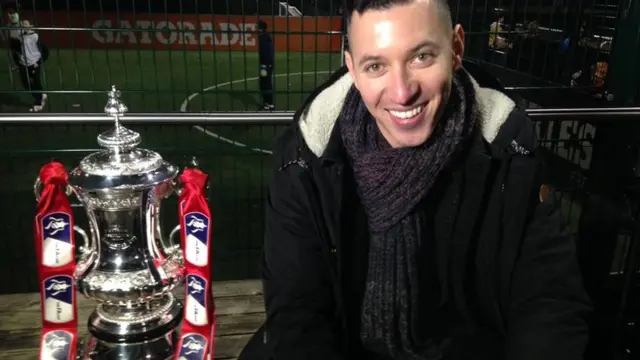 Nick Bright with The FA Cup