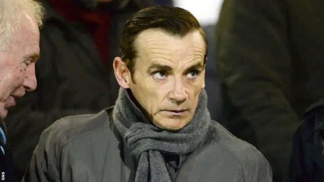 Former Raith Rovers midfielder Danny Lennon in the Stark's Park stand