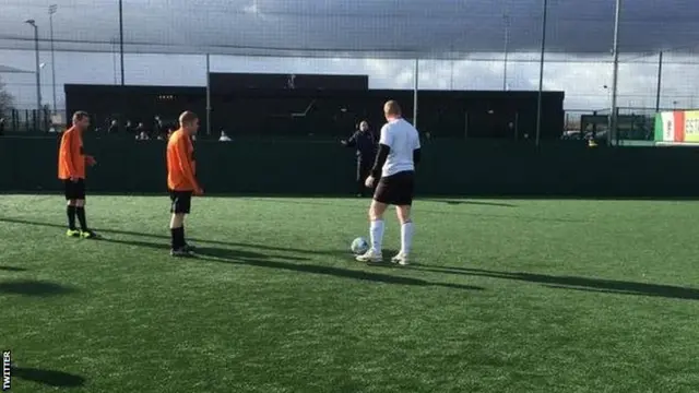 veteran players on a 5-a-side pitch