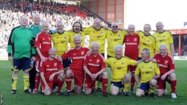 Bristol City Over 55's team at Ashton Gate