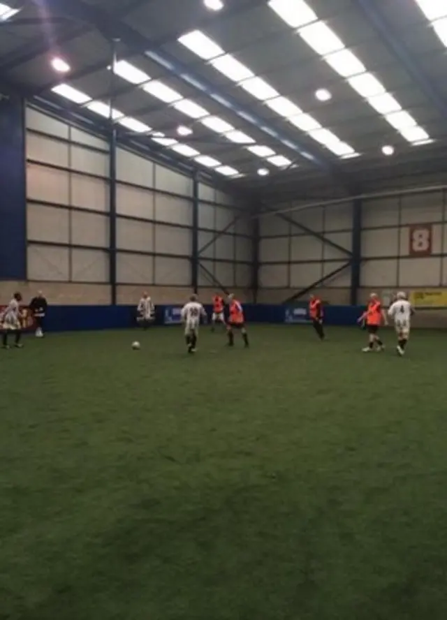 5-a-side match being played in Derby