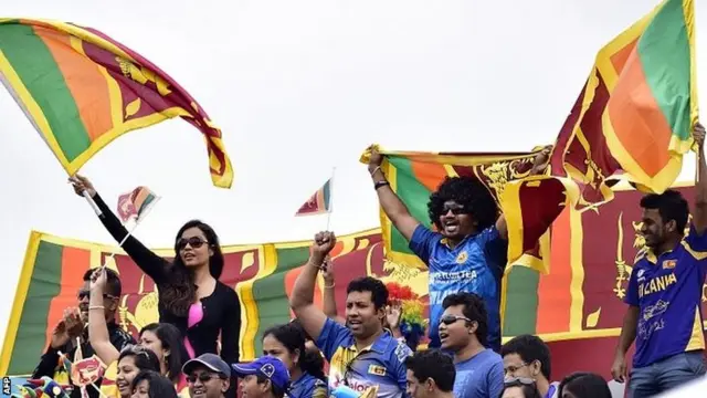 Sri Lanka fans celebrate