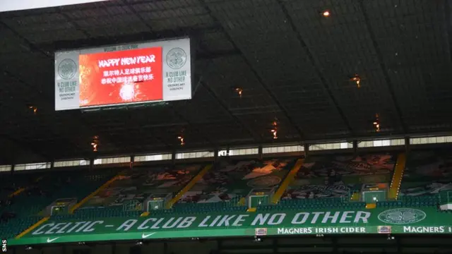 Celtic wish everyone a happy Chinese New Year on their big screen