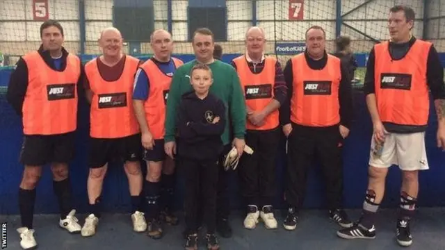 Peoples Cup walking football team posing