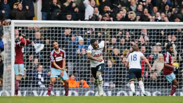 Danny Rose celebrates his goal