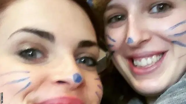 Peoples Cup girls with cat facepaint