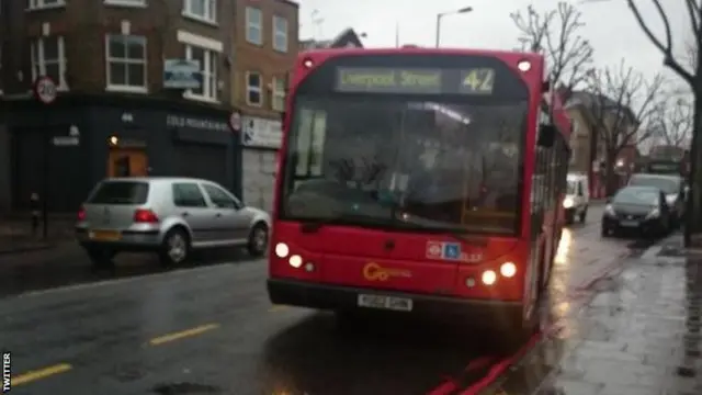 People's Cup a red bus arriving