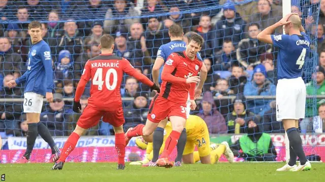 David Nugent celebrates