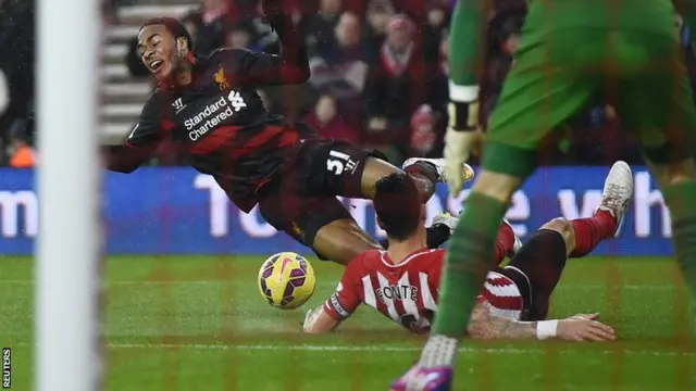 Jose Fonte tackles Raheem Sterling