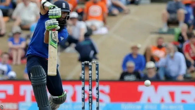 Moeen Ali hits a shot