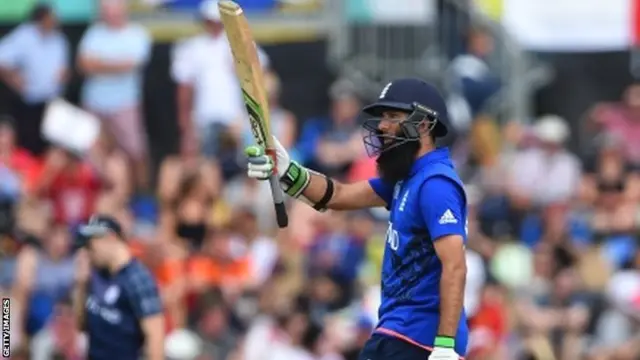 Moeen Ali celebrates