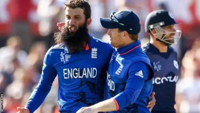 Moeen Ali celebrates