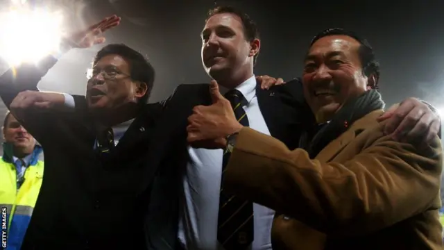 Malky Mackay and Vincent Tan