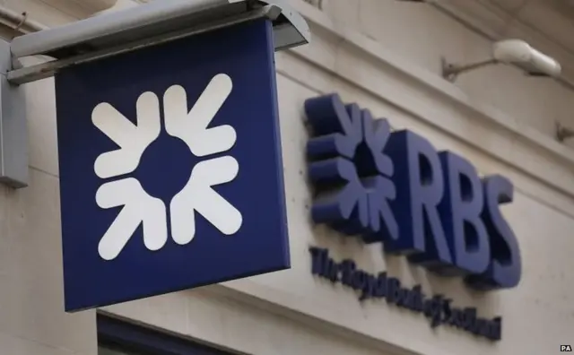 A Royal Bank of Scotland sign