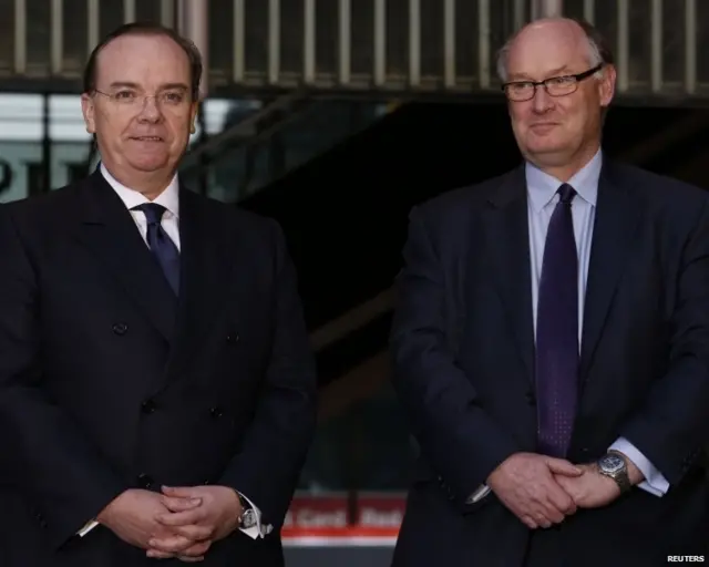 HSBC Group chief executive Stuart Gulliver and Group chairman Douglas Flint