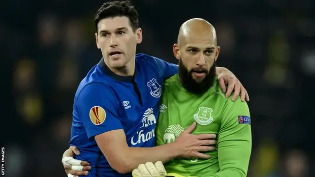 Gareth Barry and Tim Howard