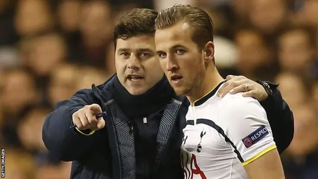 Mauricio Pochettino and Harry Kane