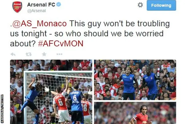 Arsenal v Monaco