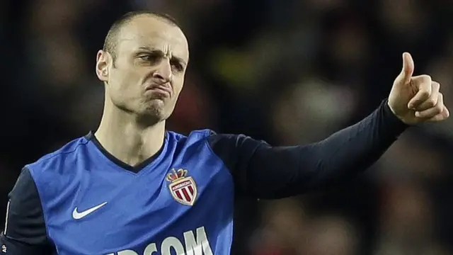 Dimitar Berbatov celebrates for Monaco