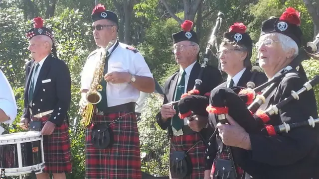 A band at the ground