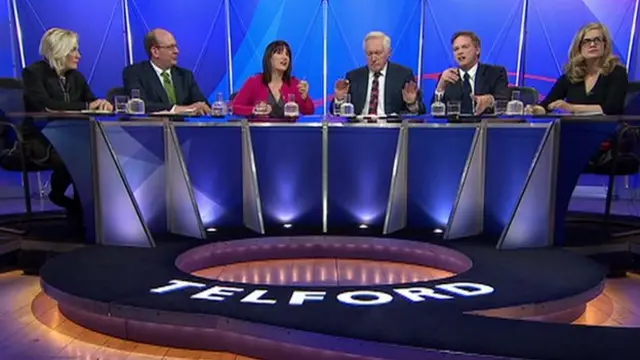 Panellists on Thursday's Question Time