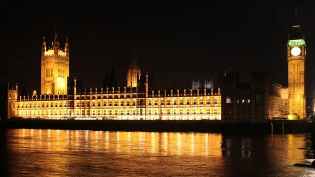 Parliament at night