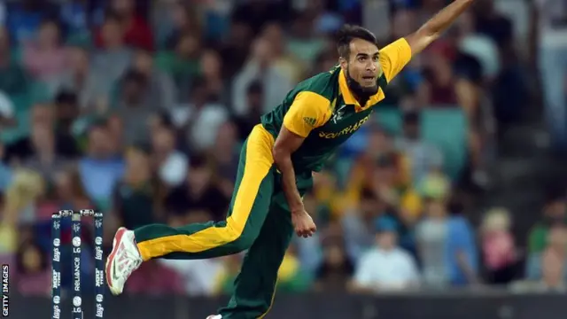 Tahir bowling