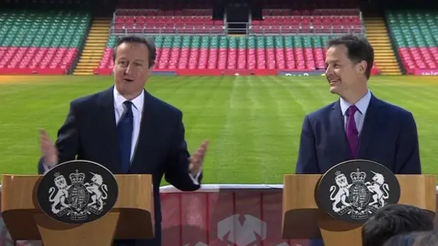 David Cameron and Nick Clegg