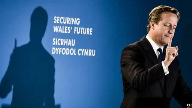 David Cameron speaking to the Welsh Conservative conference